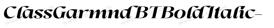ClassGarmnd BT Bold Italic字体转换